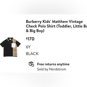 Burberry Kids' Matthew Vintage Check Shirt